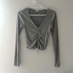 Garage Long Sleeve Tie Top XS